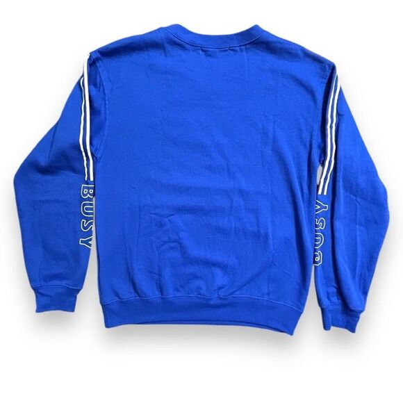Wound Up S Blue Graphic Sweatshirt Busy Doing Nothing Cotton Blend Pullover Top - Picture 6 of 11